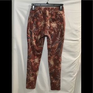 Lildy Brown Floral Printed Jeggings